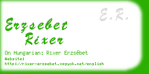 erzsebet rixer business card