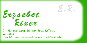 erzsebet rixer business card